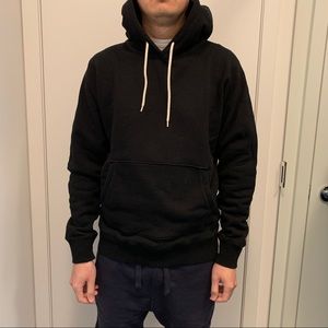 Naked & Famous Denim black cotton hoodie